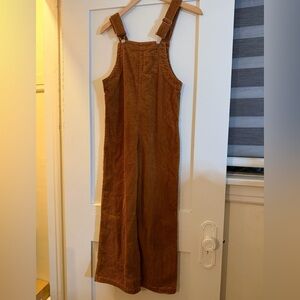 Tractr Women's Tan Corduroy Overalls